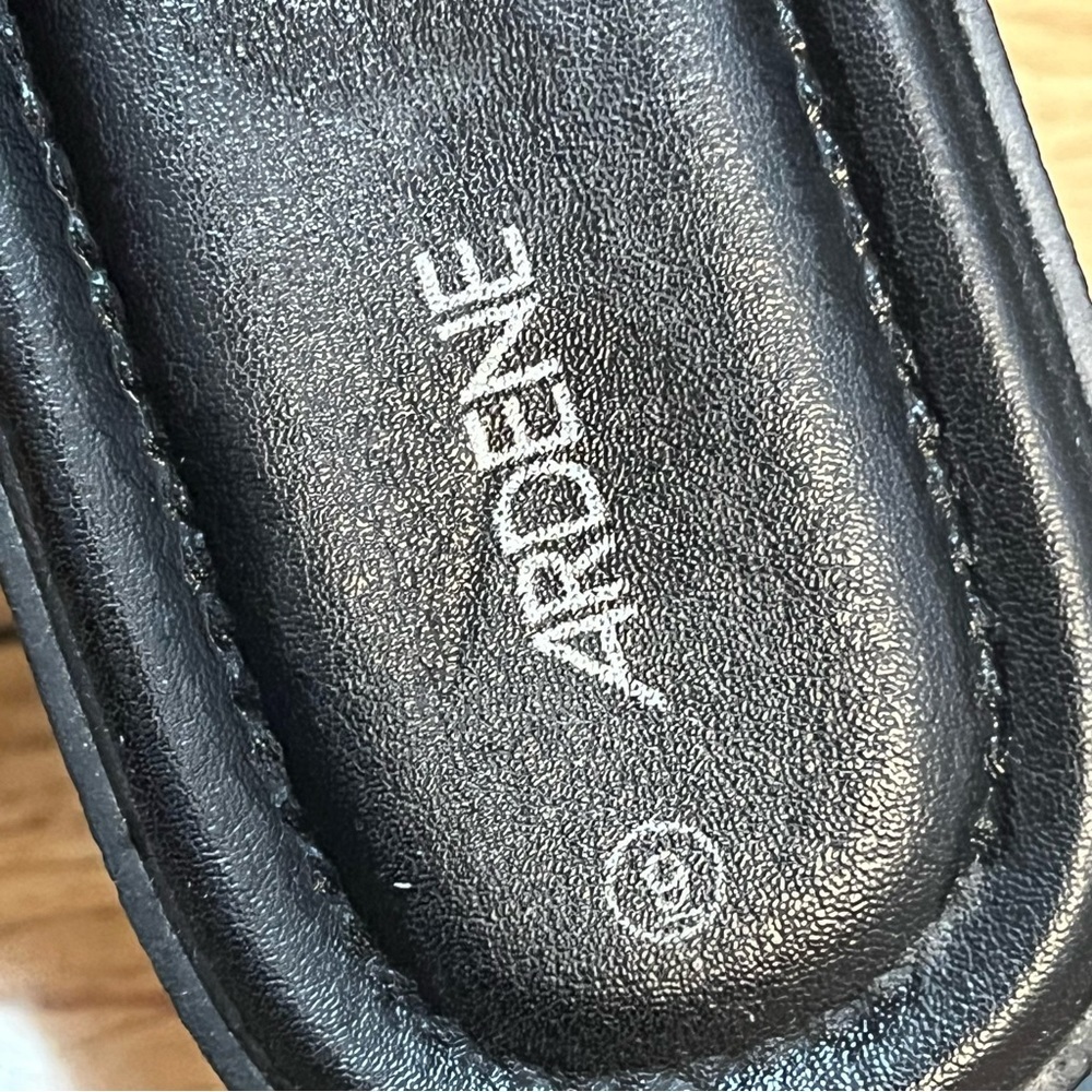 Ardene Black Glitter Slides, Size 9 - Picture 4 of 5
